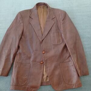 VTG 70s Angel Skin Cabretta Leather by Grais Jacket 40 Steampunk Mob Boss Chic